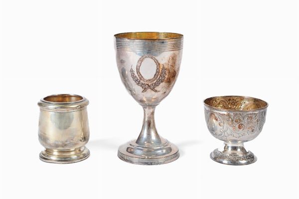 Lot of 3 containers in 800/1000 silver