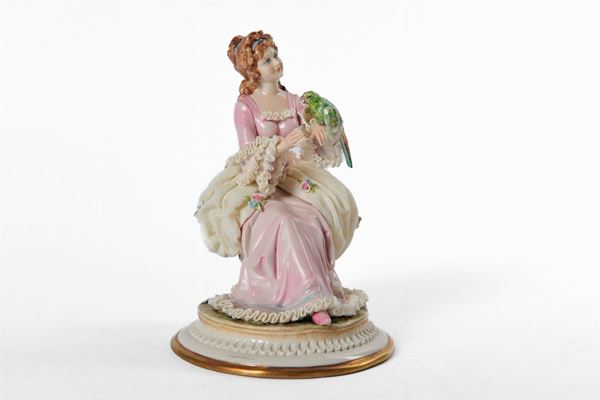 Lady with parrot