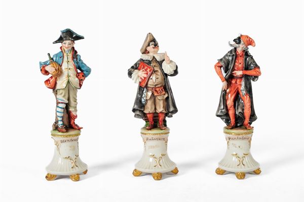 Lot of 3 characters from the Commedia dell’Arte
