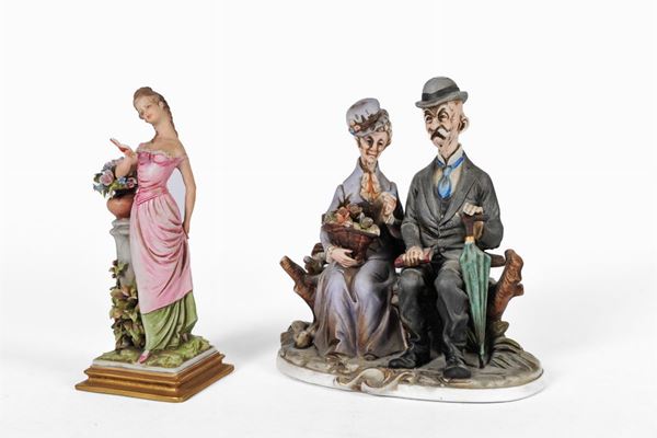 Lotto di 2 sculture