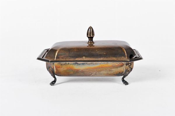 Butter dish in 800/1000 silver