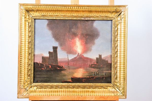 View of the erupting Vesuvius