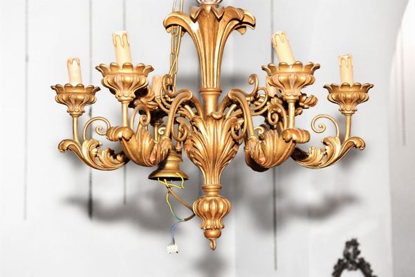 Suspension chandelier with 6 lights