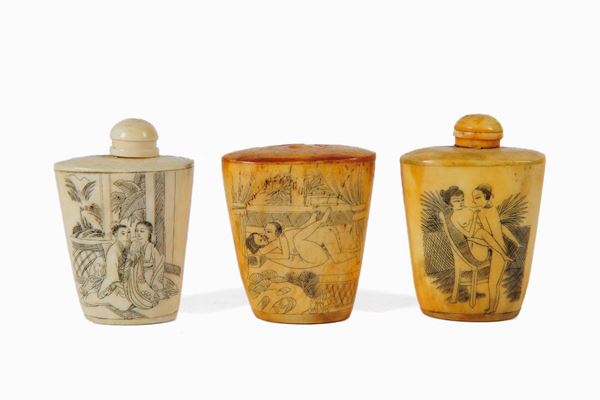Lot of 3 perfume holders