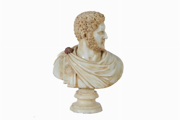 Ancient bust of Roman emperor