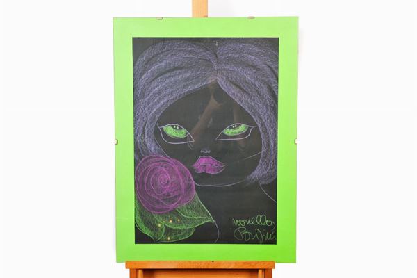 Novella Parigini - Woman&#39;s face with flower