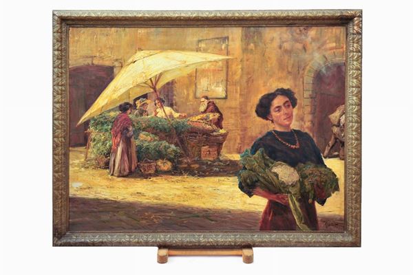 Max Rabes - Via dell'Archetto - Market scene
