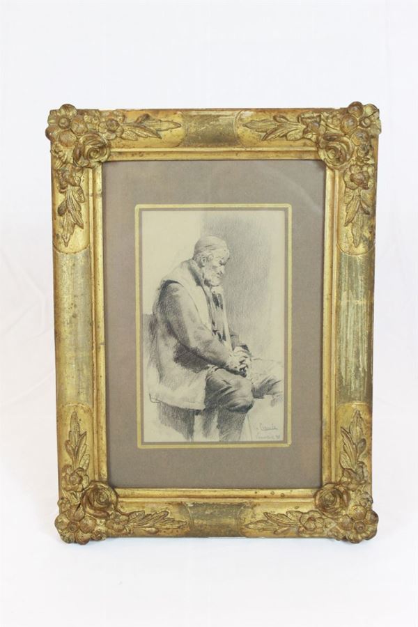 Vincenzo Caprile - Seated old man