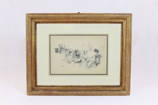 Giacomo Favretto - Embroiderers