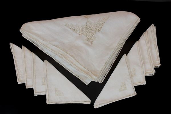 Custom embroidered tablecloth