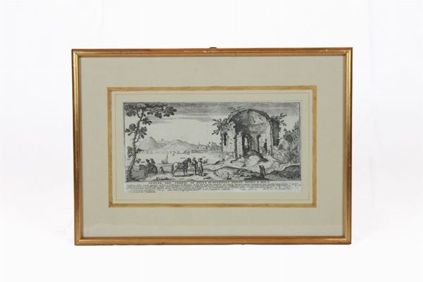 Lot of 7 archaeological views of Naples