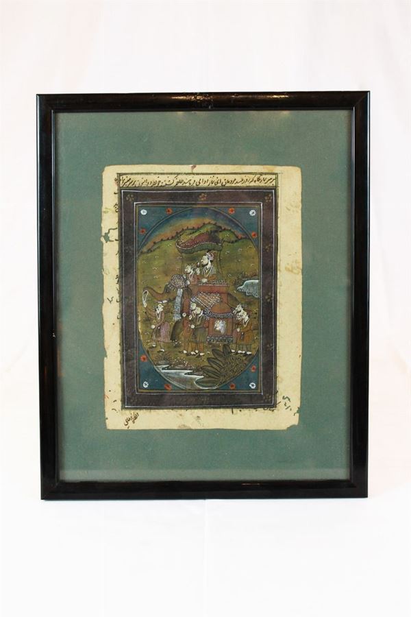 Lot of 4 miniatures on paper