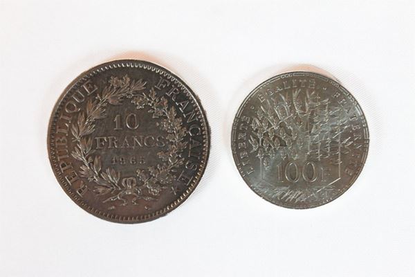 Lot of 2 900/1000 silver coins