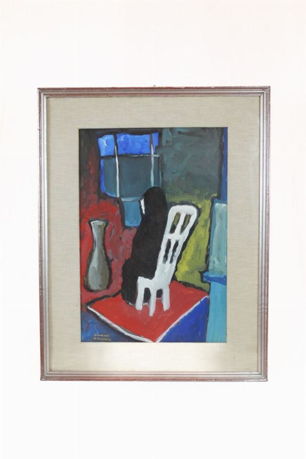 Melancholy  (Second half of the 20th century)  - Mixed technique - Auction ONLINE TIMED AUCTION - CHRISTMAS EDITION - DAMS Casa d'Aste