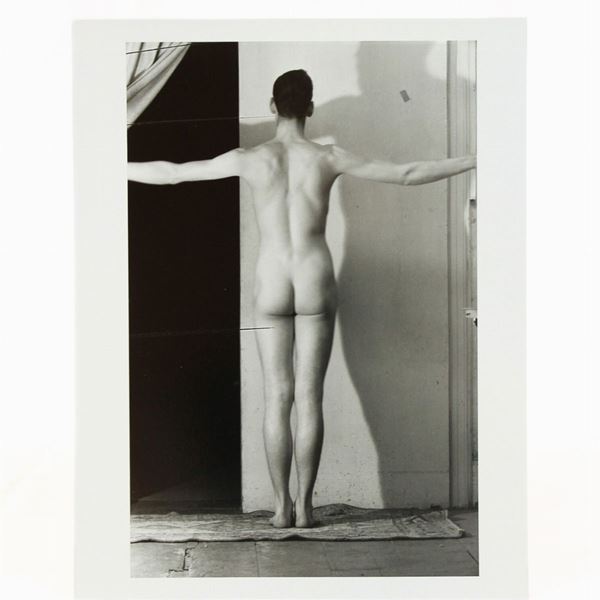 Jared French : Nude study of Tennessee Williams  (1943)  - Gelatin-silver print - Auction Antique and modern furnishings from illustrious Roman collections - DAMS Casa d'Aste