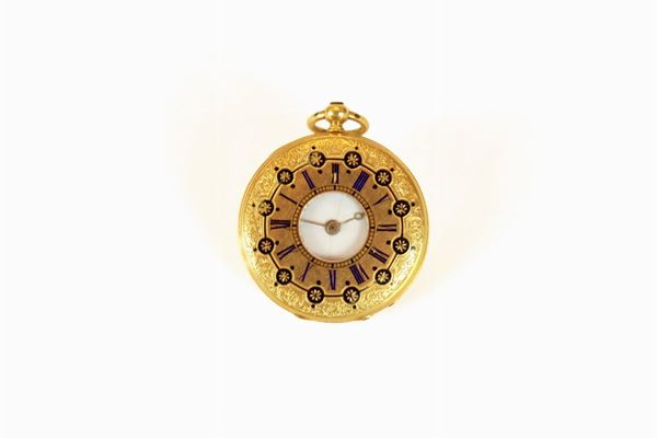 Pocket watch in 750/1000 gold