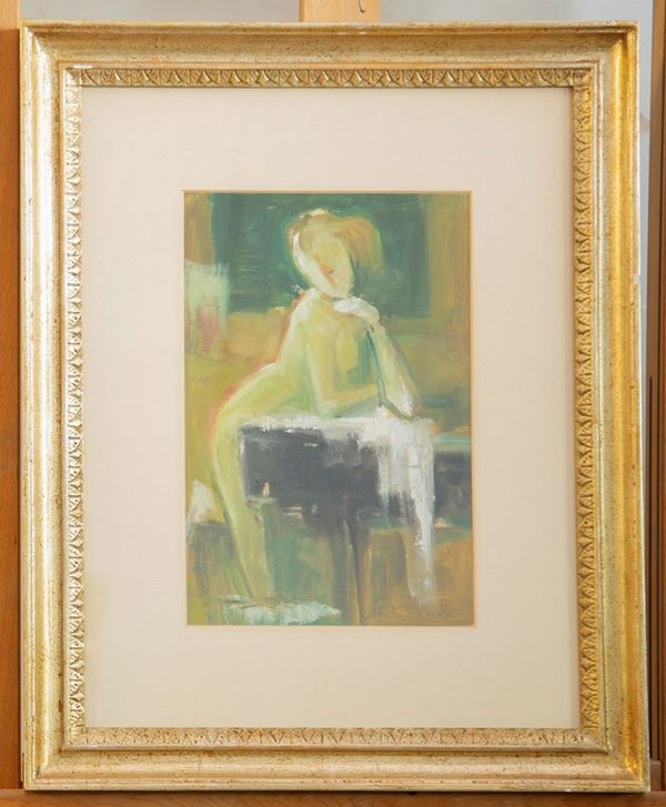 Figura femminile appoggiata