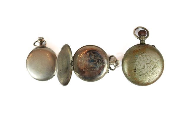 Lotto di 3 orologi da tasca