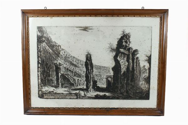 Giovanni Battista  Piranesi - Veduta dell&#39;interno del colosseo