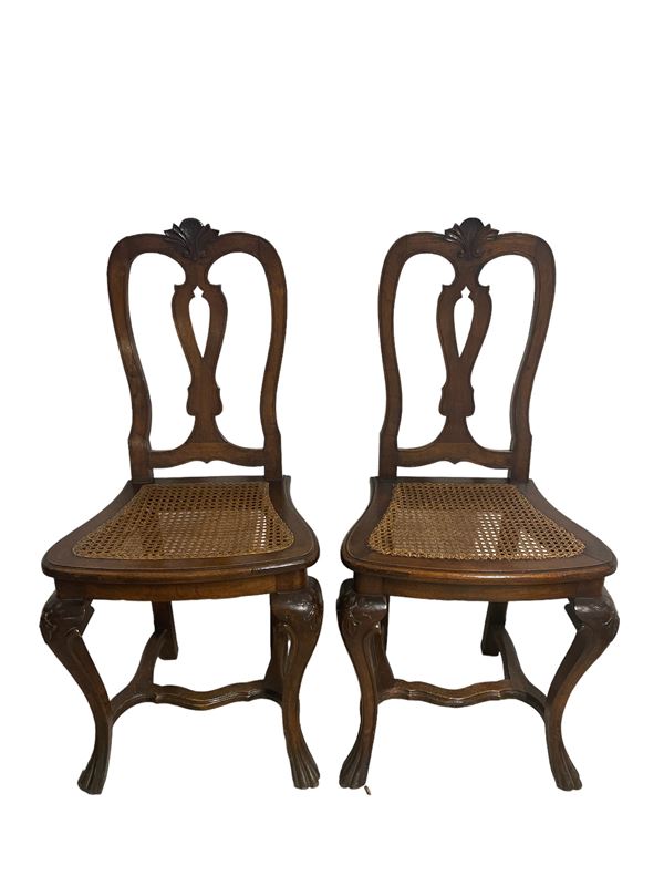 Coppia di sedie   (XIX secolo)  - Auction Antique and Modern Furnishings - Web Only - DAMS Casa d'Aste
