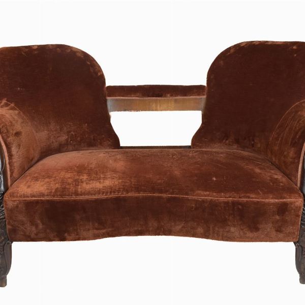 Divano a due posti  (XIX secolo)  - Auction Works of art and furnitures from 15th to 20th century - DAMS Casa d'Aste
