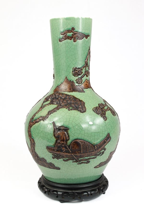 Vaso in porcellana a balaustro