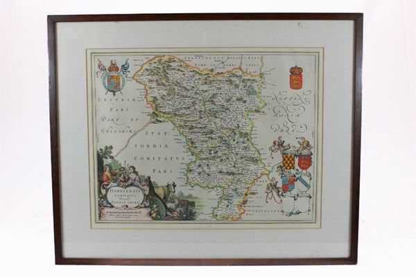 Johannes Blaeu - Darbiensis Comitatus, Vernaculi Darbieshire
