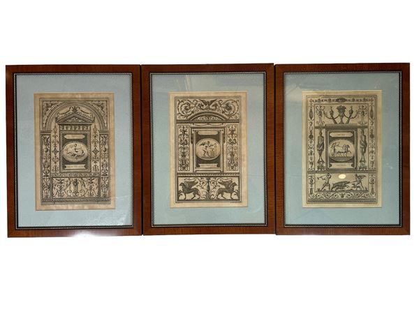 Giovanni Maria Cassini : Tre stampe  (XVIII sec)  - Incisione - Asta Arredamenti Antichi e Moderni - Web Only - DAMS Casa d'Aste