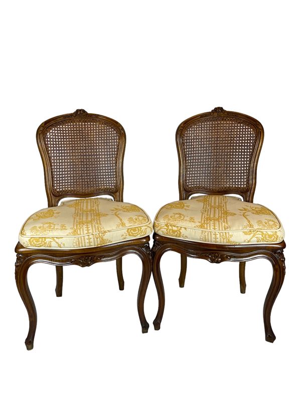 Coppia di sedie  (prima metà XX secolo)  - Auction Antique and Modern Furnishings - Web Only - DAMS Casa d'Aste