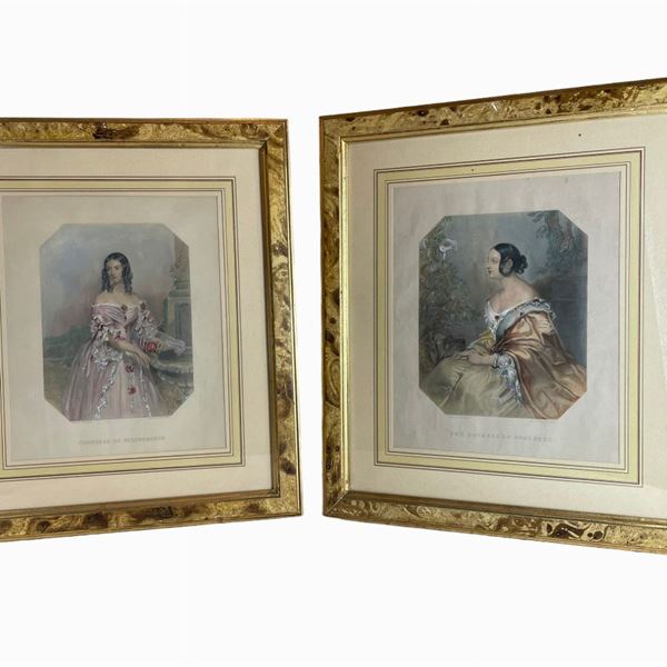 Due ritratti di fanciulle  (Fine XIX - Inizio XX sec.)  - Auction Antique and Modern Furnishings - Web Only - DAMS Casa d'Aste