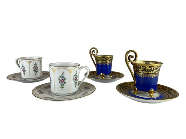 Quattro tazze da caffè  (Seconda metà XX secolo)  - Forme a colaggio - Asta Arredamenti Antichi e Moderni - Web Only - DAMS Casa d'Aste