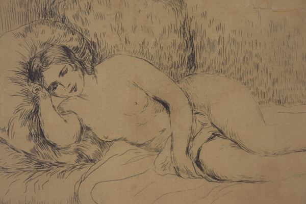 Pierre Auguste Renoir - Femme couchée (tournée à gauche)