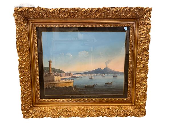 Veduta del Faro e del Vesuvio