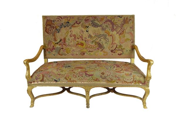 Divano a due posti  (Manifattura francese, fine XIX secolo)  - Auction Works of art and furnitures from 15th to 20th century - DAMS Casa d'Aste