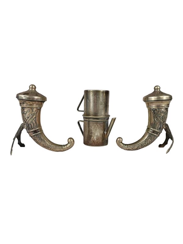 Lotto di 3 pezzi in argento  (metà XX secolo)  - Auction Antique and Modern Furnishings - Web Only - DAMS Casa d'Aste