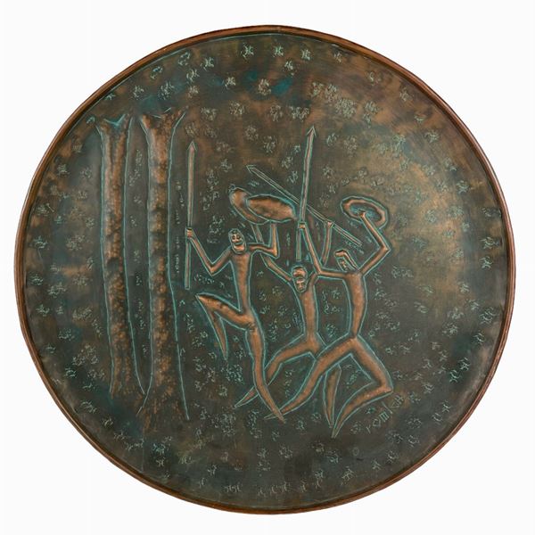 Piatto in rame  (Metà XX sec.)  - Auction Antique and Modern Furnishings - Web Only - DAMS Casa d'Aste