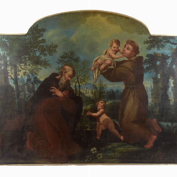 Sant'Antonio da Padova con bambino e offerente