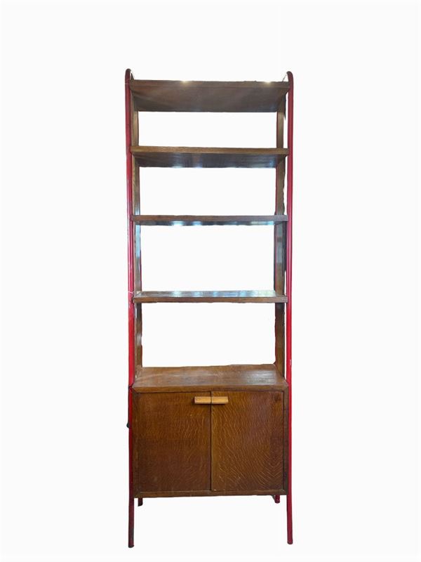 Libreria a giorno stile scandinavo  (Seconda metà XX secolo)  - Legno e ferro - Asta Opere d'arte e arredamenti dal XV al XX secolo - DAMS Casa d'Aste