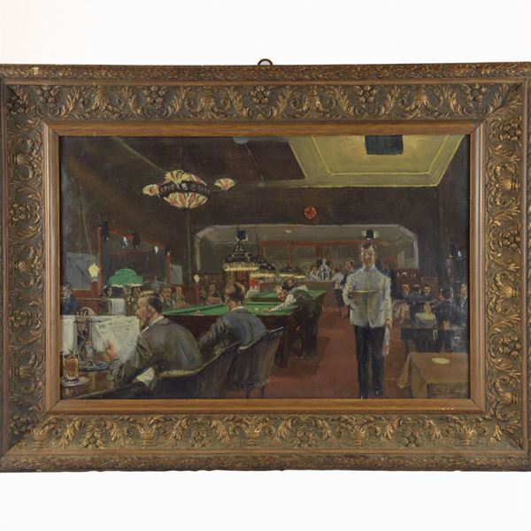 Lionello Balestrieri - Scena di Bistrot