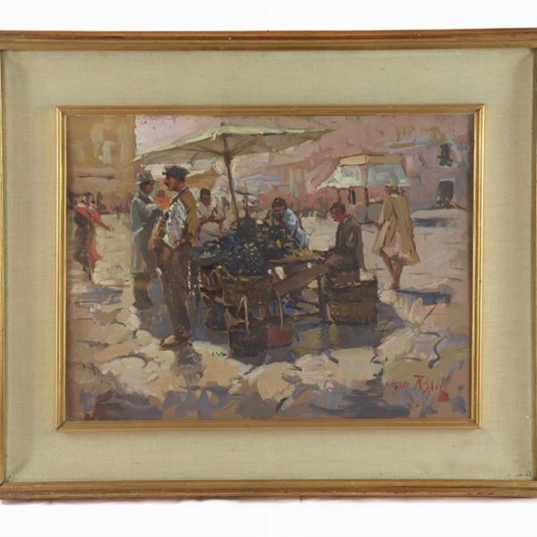 Franco Rispoli - Scena di mercato napoletano