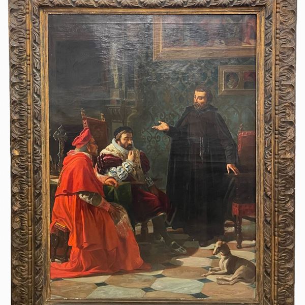 Pietro Canisio in conversazione con l'imperatore Ferdinando I e il vescovo di Augusta Otto von Waldburg