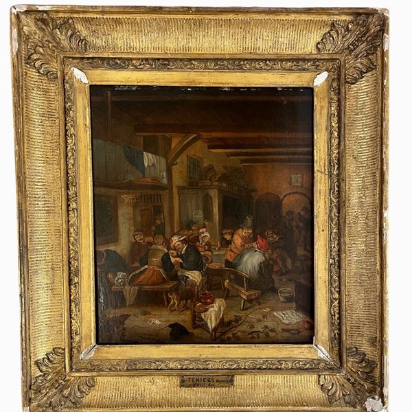 Interno di osteria con personaggi