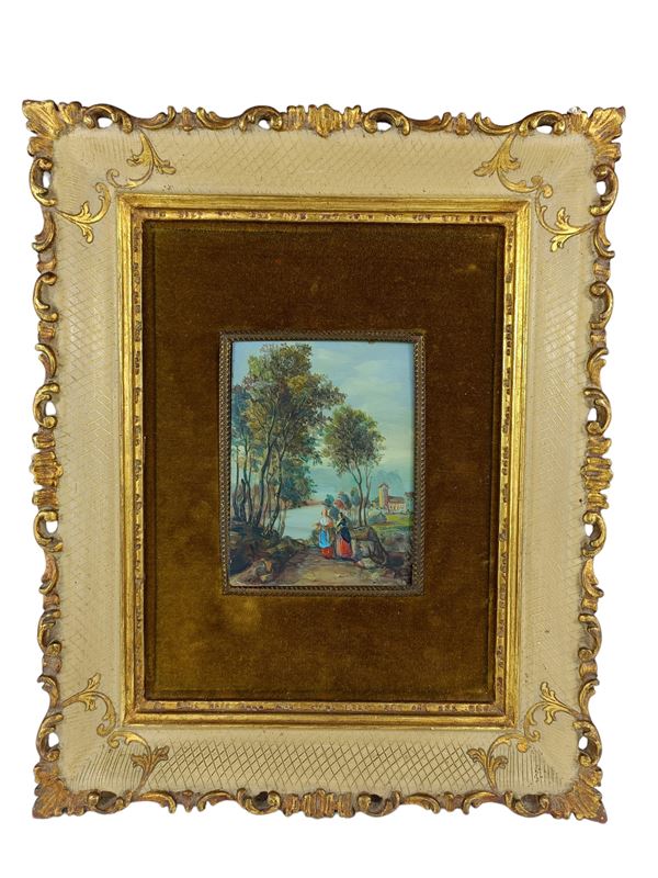 Scena di paesaggio con rame