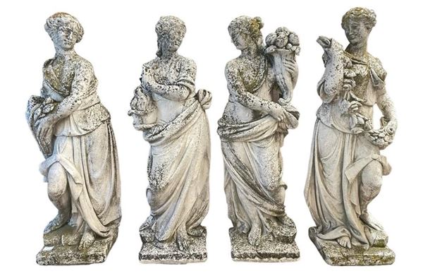Sculture da giardino raffiguranti "Le quattro stagioni"