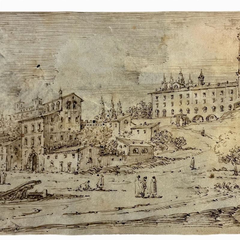 Veduta di Trinità dei Monti e del Convento dei Minimi