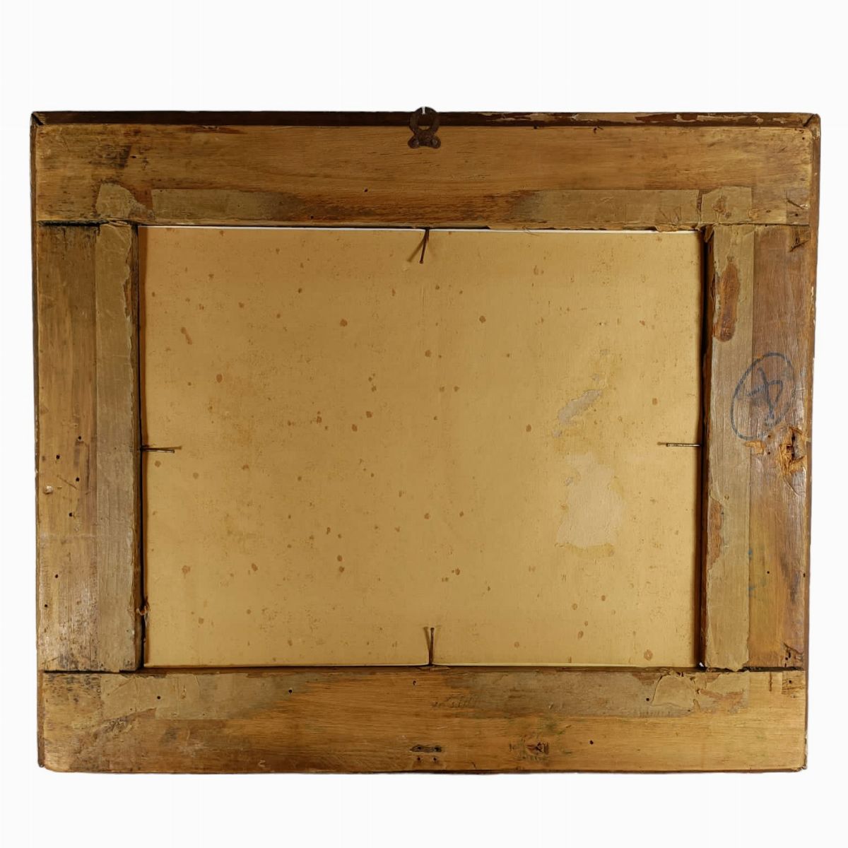 Paesaggio con scorcio di abbazia e monaci