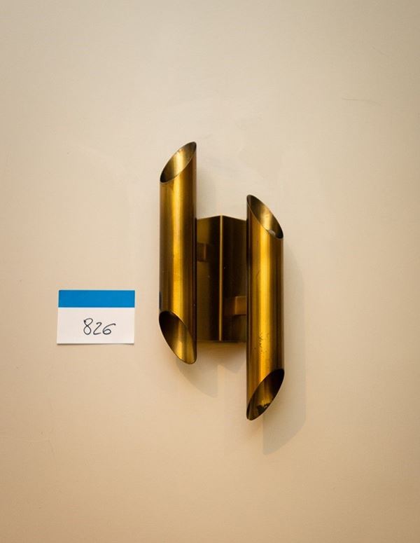 Tre Lampade da parete, Fontana Arte  (Seconda metà XX secolo)  - Asta Arredi e forniture provenienti dall'Hotel Aldrovandi Villa Borghese a Roma e altre committenze - DAMS Casa d'Aste