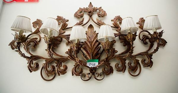 Coppia di appliques a 6 luci