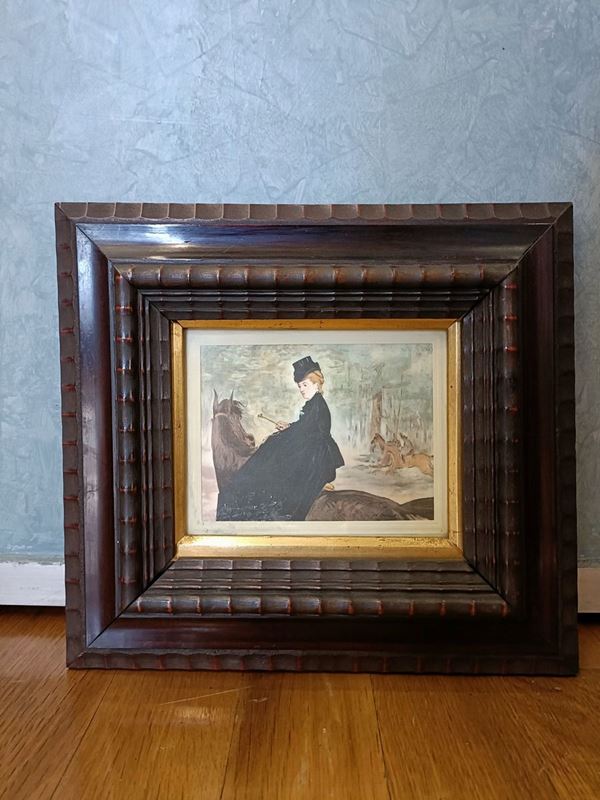 Cornice con riproduzione a stampa  (fine XX secolo)  - Asta Arredi e forniture provenienti dall'Hotel Aldrovandi Villa Borghese a Roma e altre committenze - DAMS Casa d'Aste