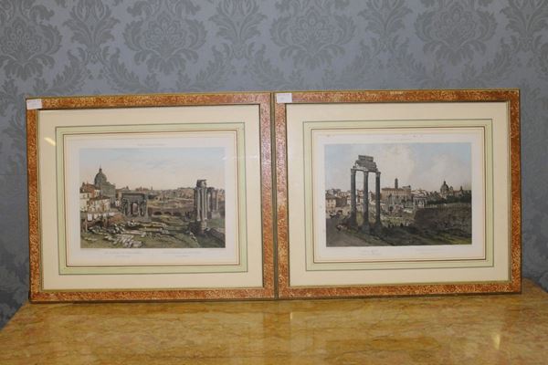 Coppia di litografie